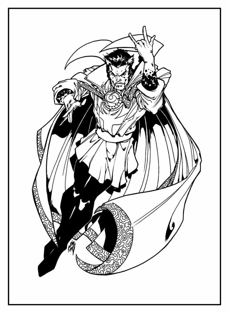 desenhos do doutor estranho para colorir 5