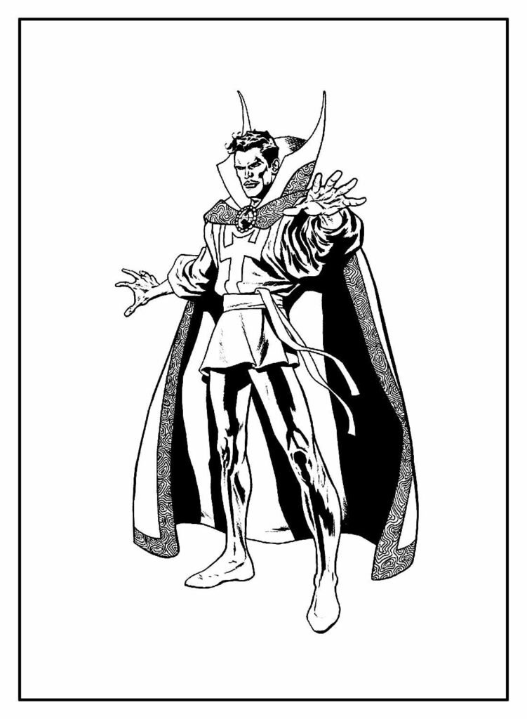 desenhos do doutor estranho para colorir 8