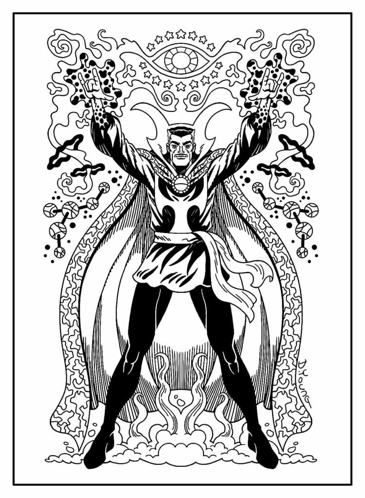 desenhos do doutor estranho para colorir 9