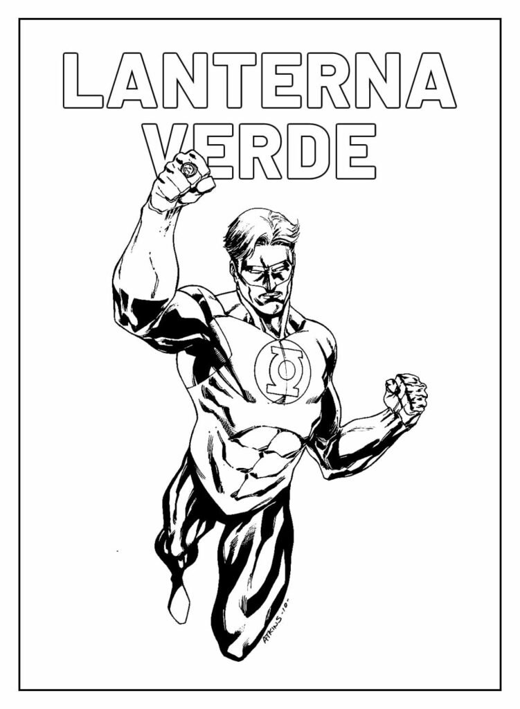 desenhos do lanterna verde para colorir 3