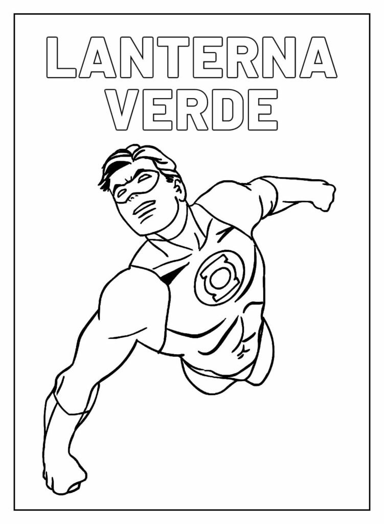 desenhos do lanterna verde para colorir 6