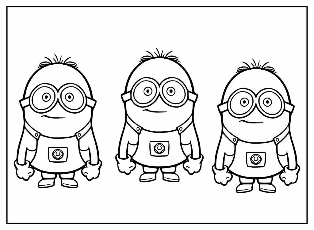 desenhos dos minions para colorir 1