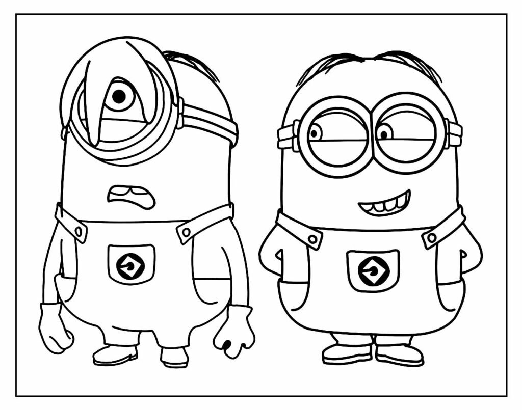 desenhos dos minions para pintar e colorir 0
