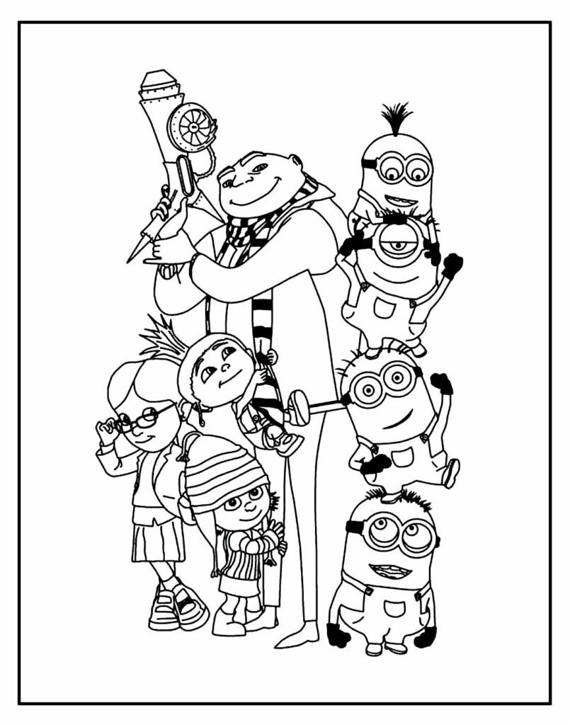 desenhos dos minions para pintar e colorir 12