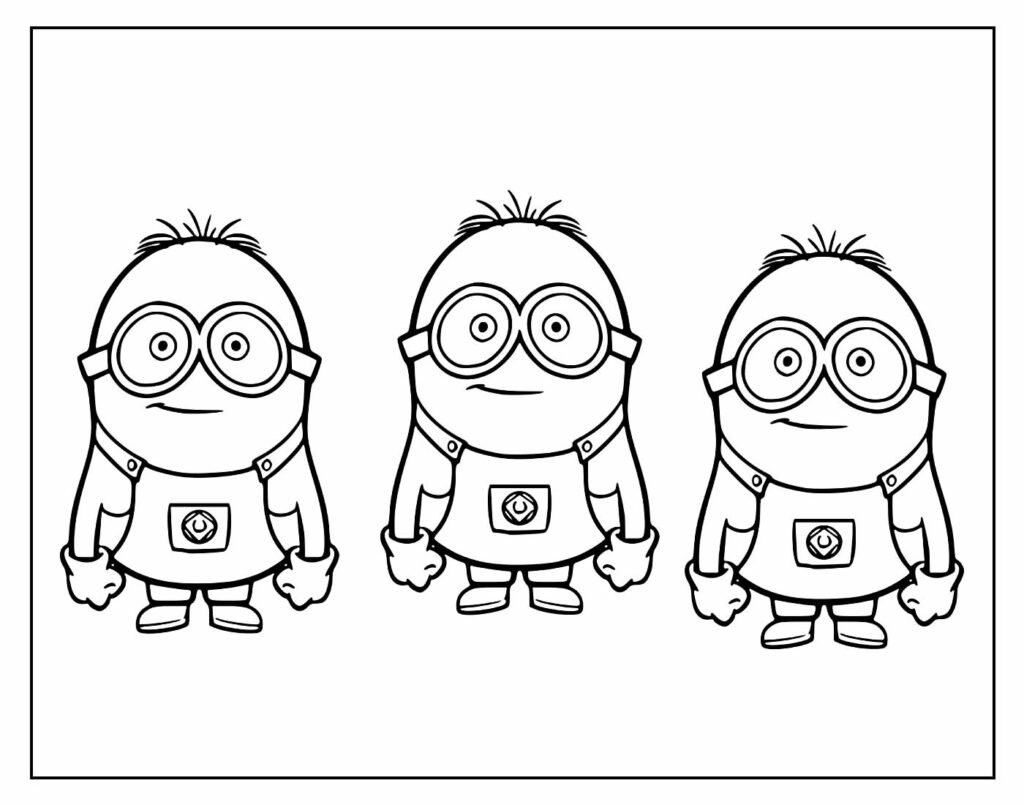 desenhos dos minions para pintar e colorir 2