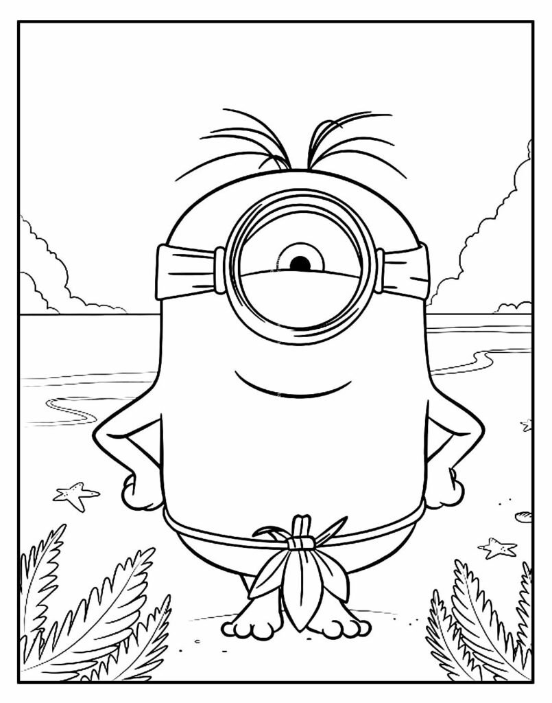desenhos dos minions para pintar e colorir 4