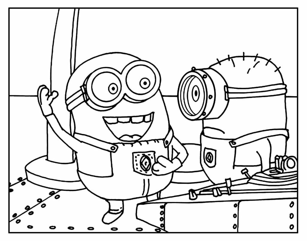 desenhos dos minions para pintar e colorir 7