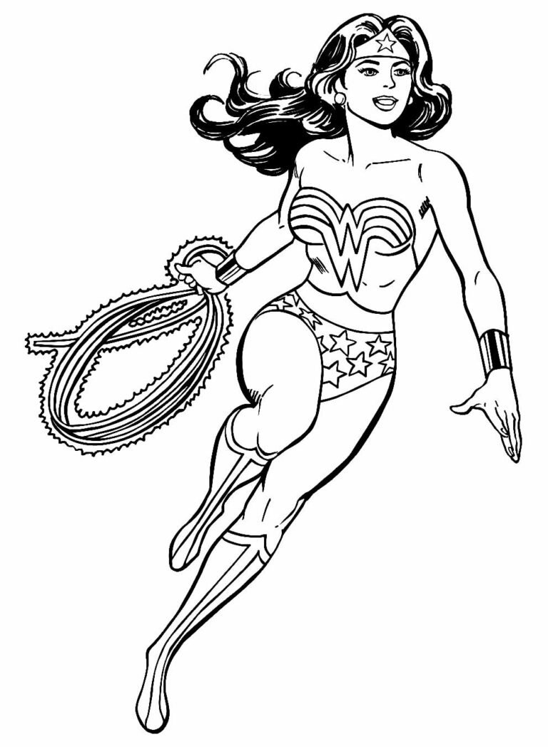 Desenhos da Mulher-Maravilha para Colorir e Imprimir - Aprender a Desenhar
