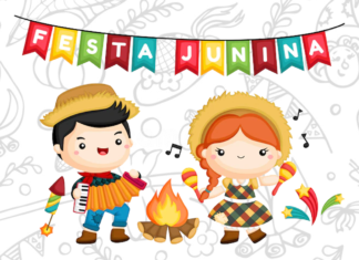 desenhos sao joao festa junina para colorir