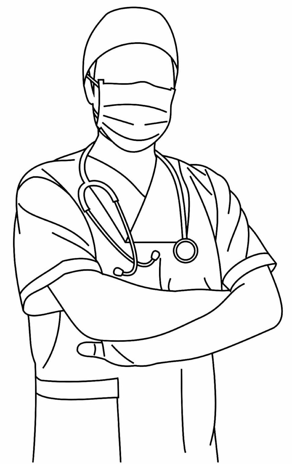 Desenhos de Médico para Colorir e Imprimir - Aprender a Desenhar