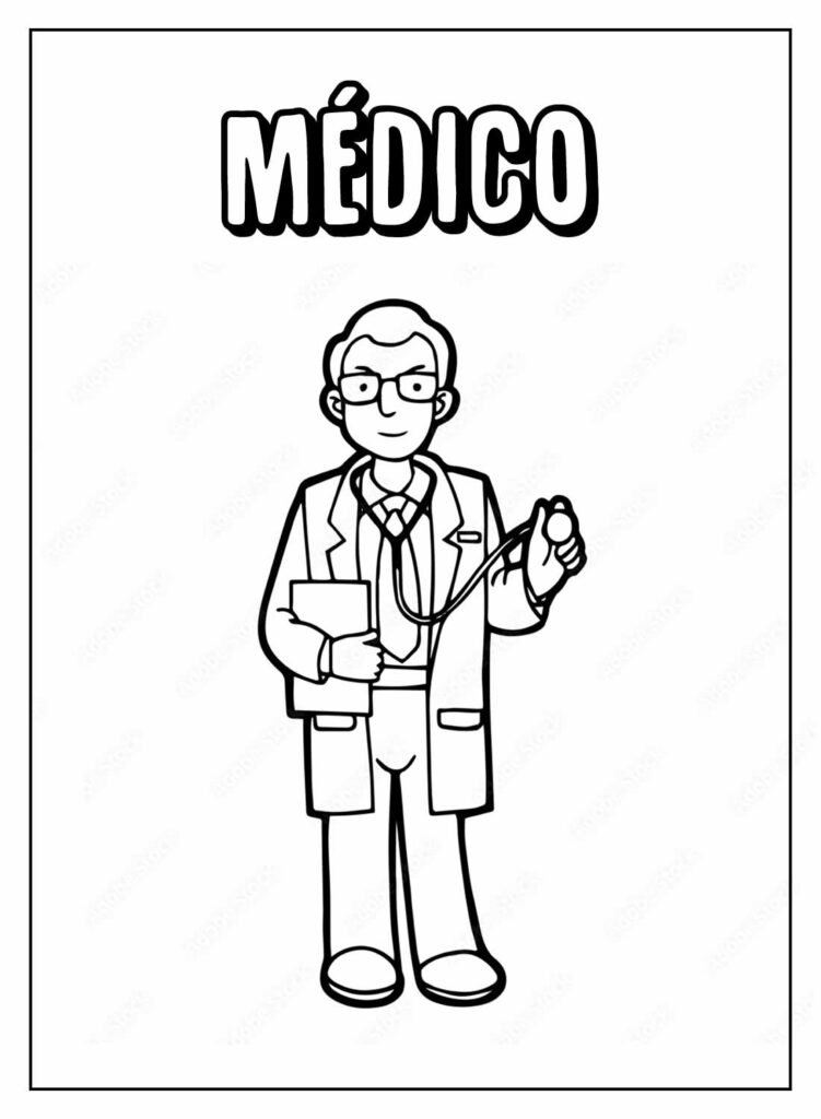 desenohs de medico para colorir 2