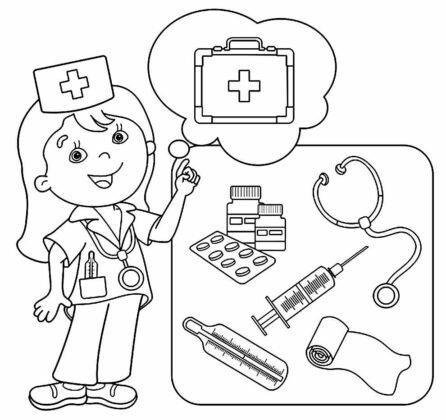 Desenhos de Médico para Colorir e Imprimir - Aprender a Desenhar