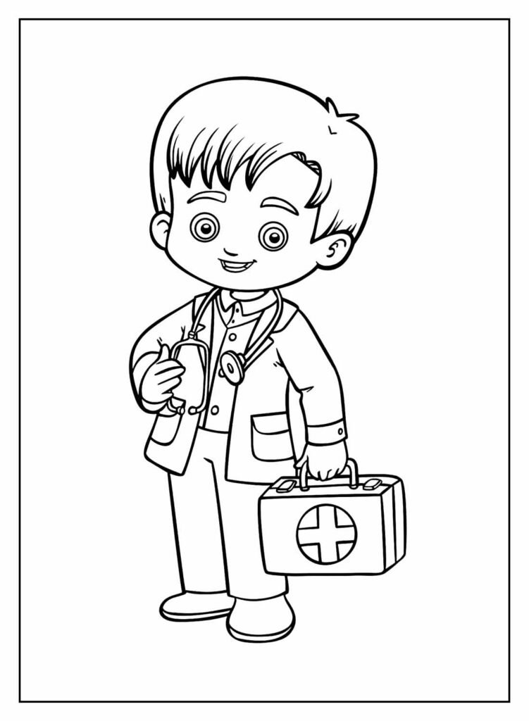 desenohs de medico para colorir 28