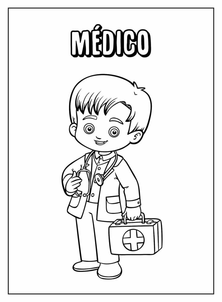 Desenhos de Médico para colorir - Tudodesenhos