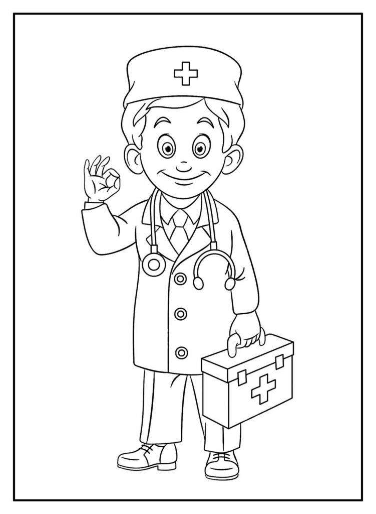 desenohs de medico para colorir 7