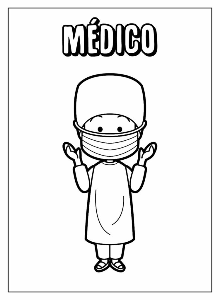 desenohs de medico para colorir 9