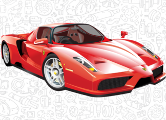 ferrari para colorir