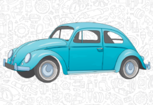 fusca para colorir