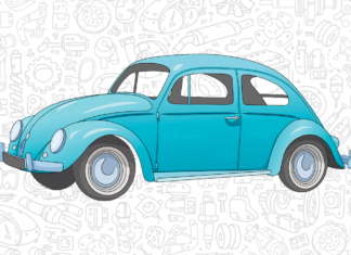 fusca para colorir