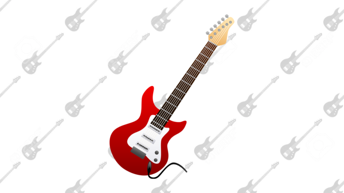 guitarra para colorir