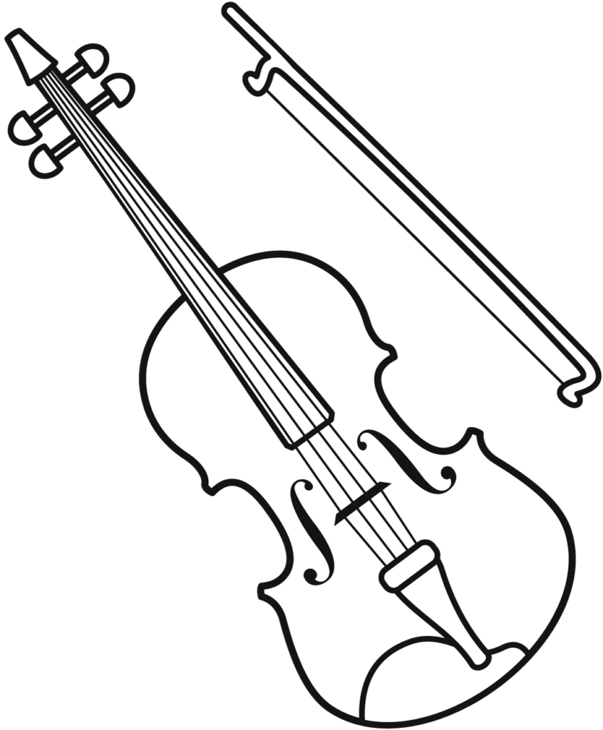 instrumento musical para colorir violino