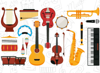 instrumentos musicais para colorir