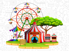 parque de diversoes para colorir