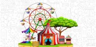 Desenhos de Parque de Diversões para Colorir e Imprimir parque de diversoes para colorir