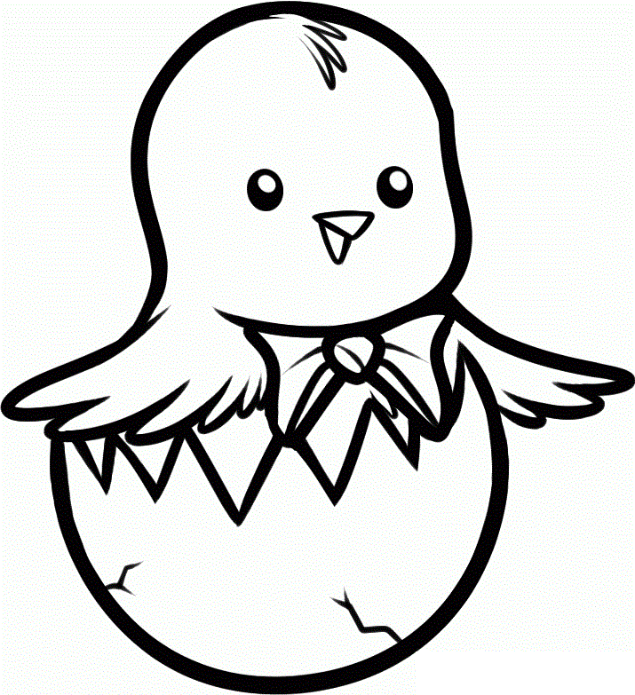 pintinho para colorir alegre