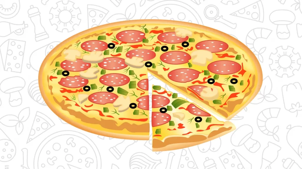 pizza para colorir