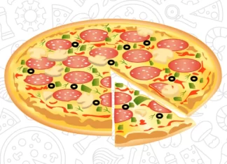 pizza para colorir