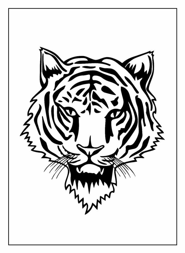 tigre desenho para colorir 10