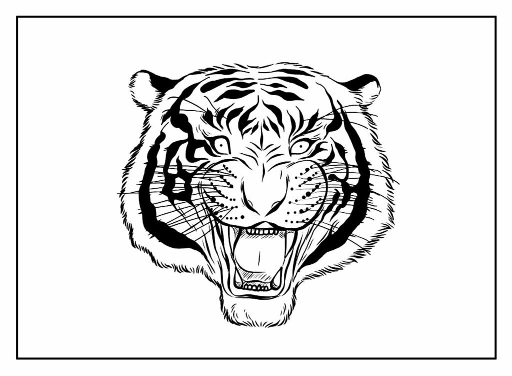 tigre desenho para colorir 4