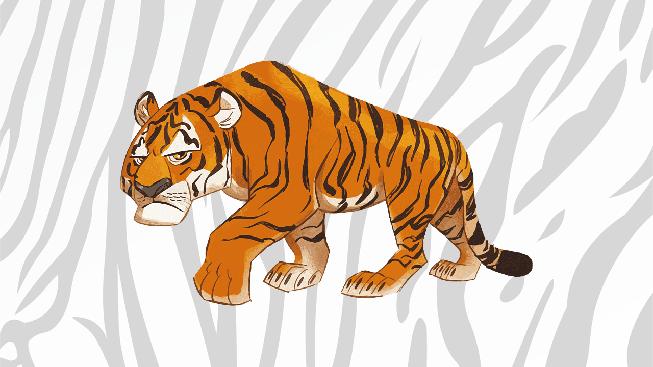 Desenho de Animais Para Colorir de Tigre - Adultos e Filhotes