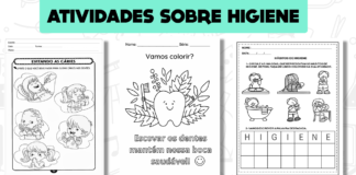 Atividades sobre Higiene para Educação Infantil Atividades sobre Higiene