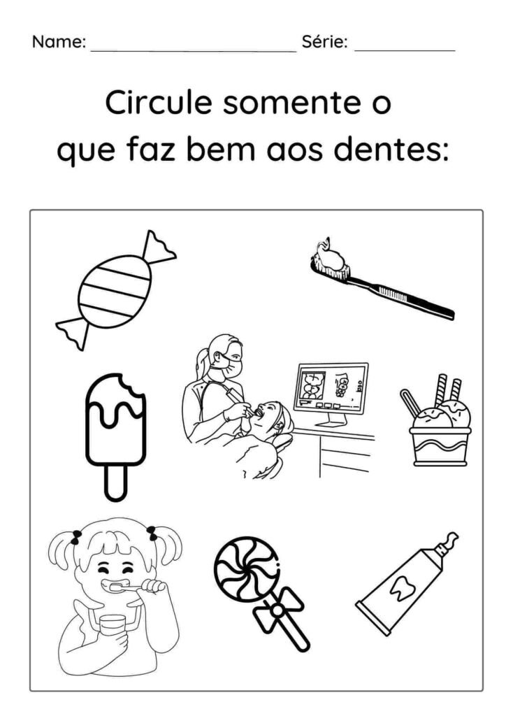 Atividades sobre Higiene dental