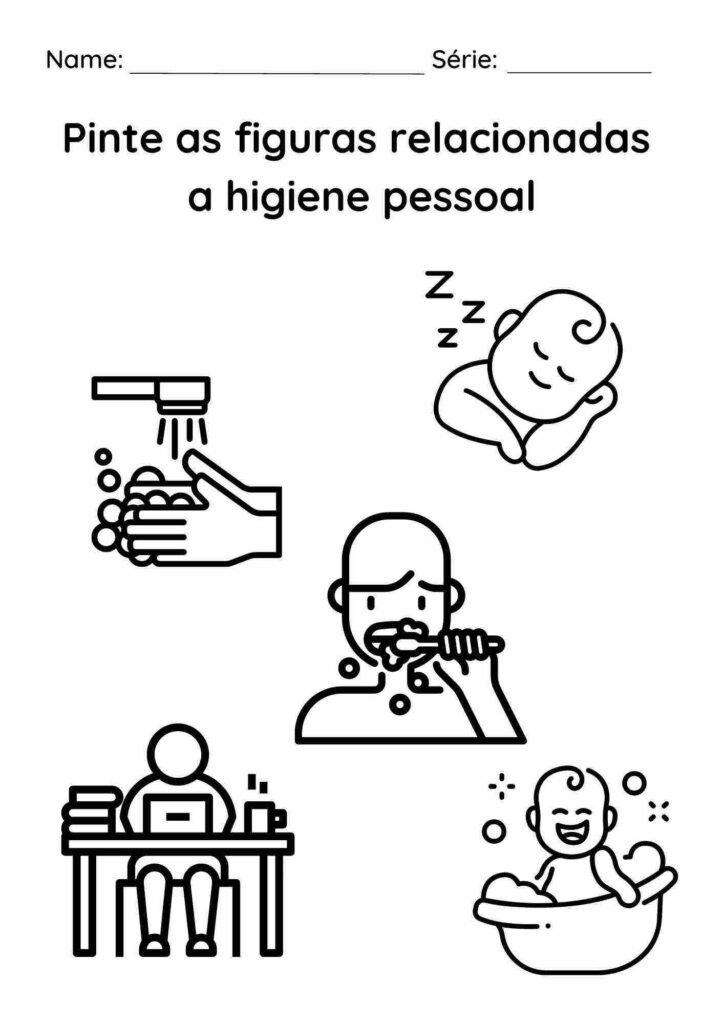 Atividades sobre Higiene pessoal infantil Atividades sobre Higiene pessoal infantil