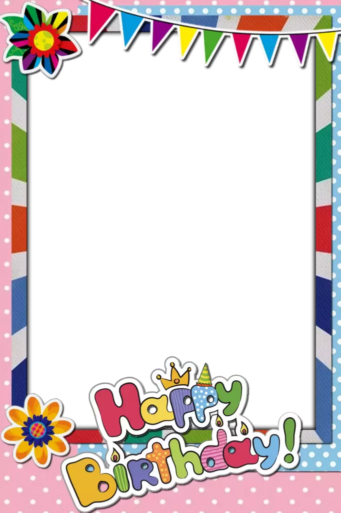Moldura infantil happy birthday