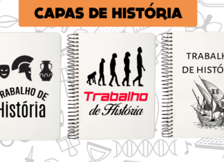 capas de trabalho de historia