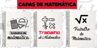 Capas de Trabalho de Matemática para Imprimir (Muito Fácil) capas de trabalho de matematica