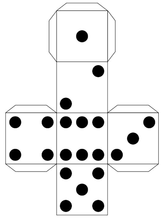 molde de dado para colorir 7 molde de dado para colorir 7