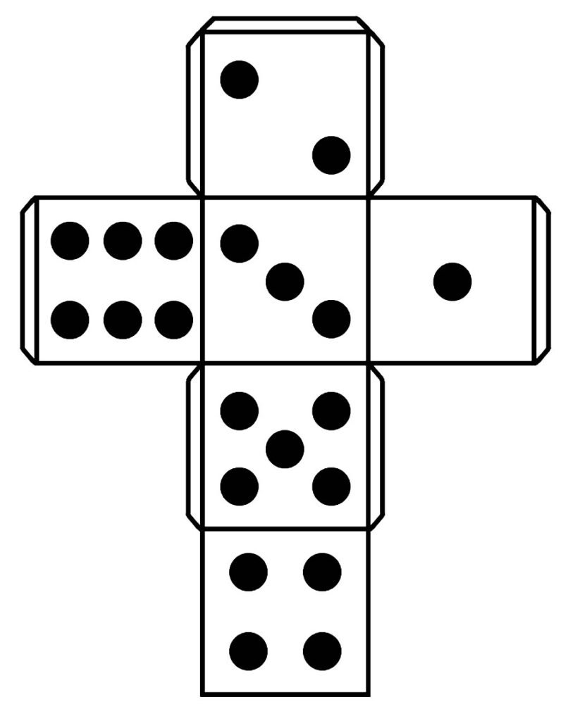 molde de dado para imprimir 4 molde de dado para imprimir 4