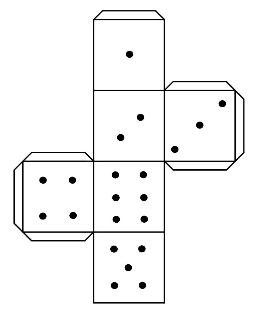 molde de dado para imprimir 6 molde de dado para imprimir 6