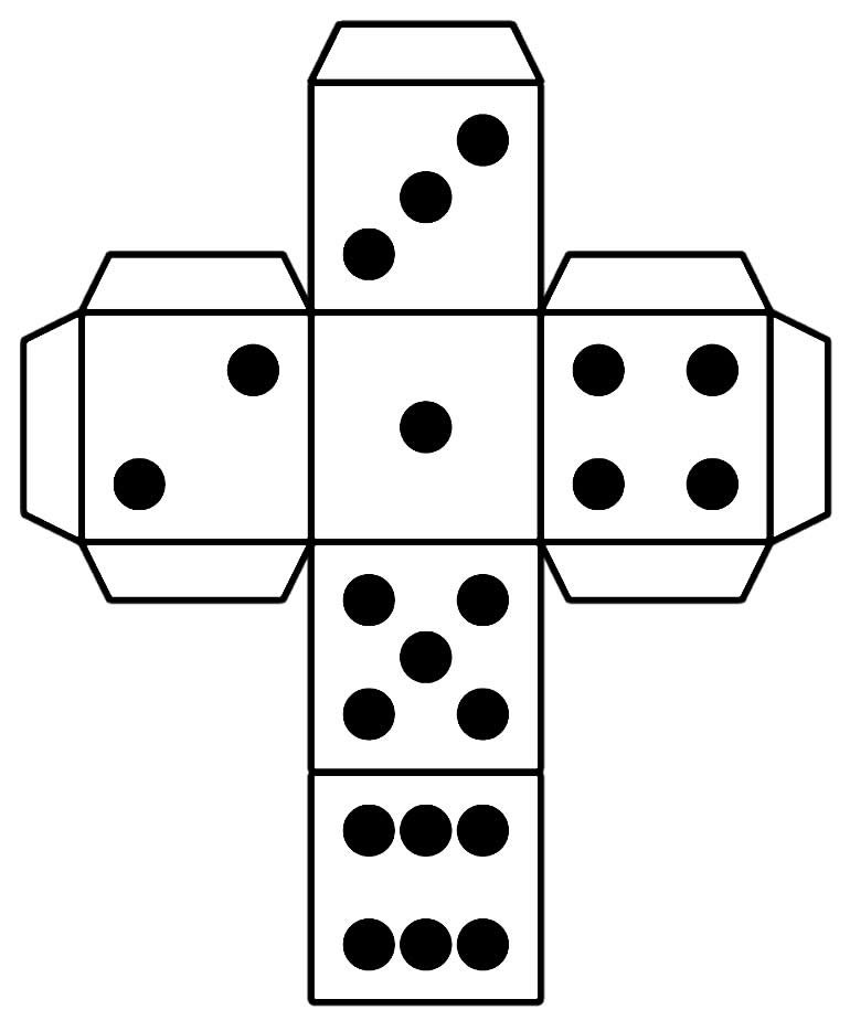 molde de dado para imprimir 9