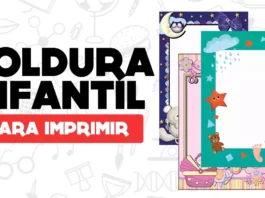 Moldura infantil: 60 modelos escolares, formatura e aniversário moldura infantil