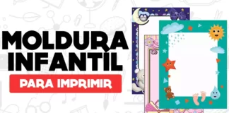 Moldura infantil: 60 modelos escolares, formatura e aniversário moldura infantil