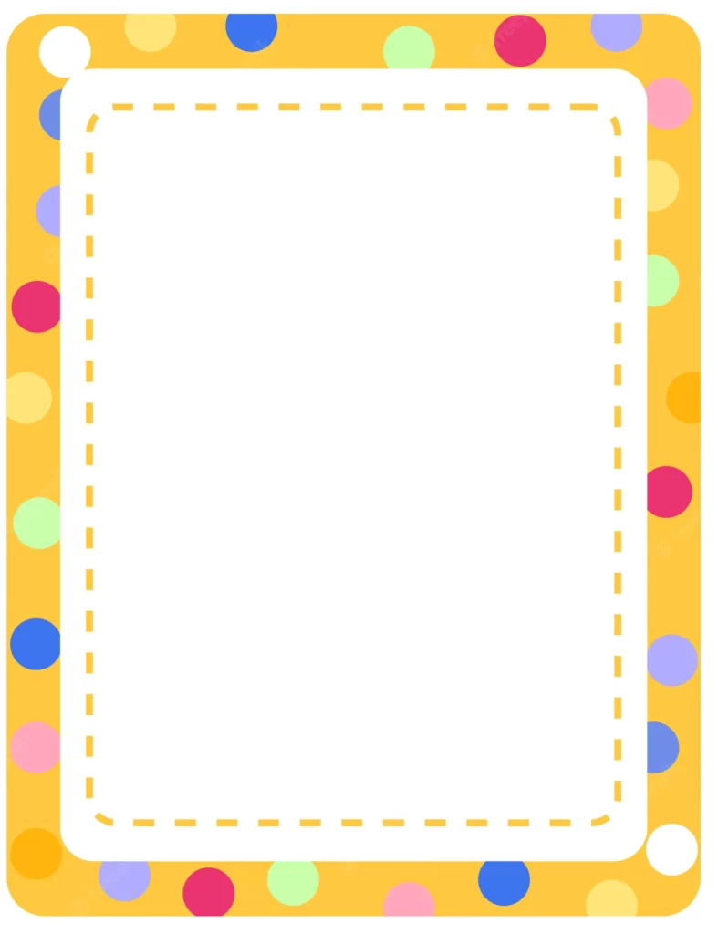 moldura infantil de bolinha