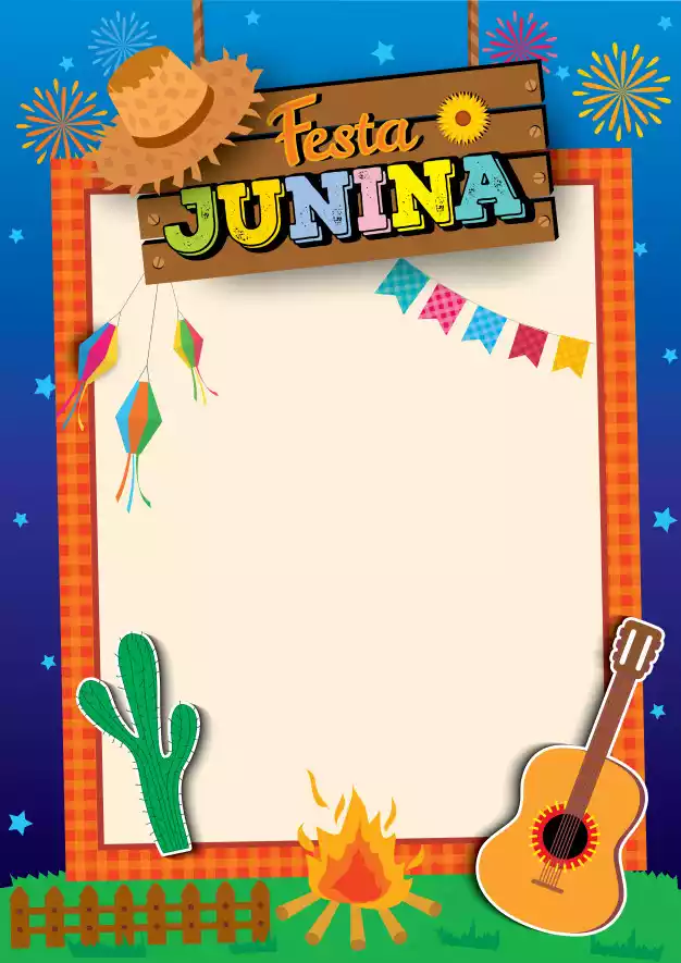 moldura infantil festa junina