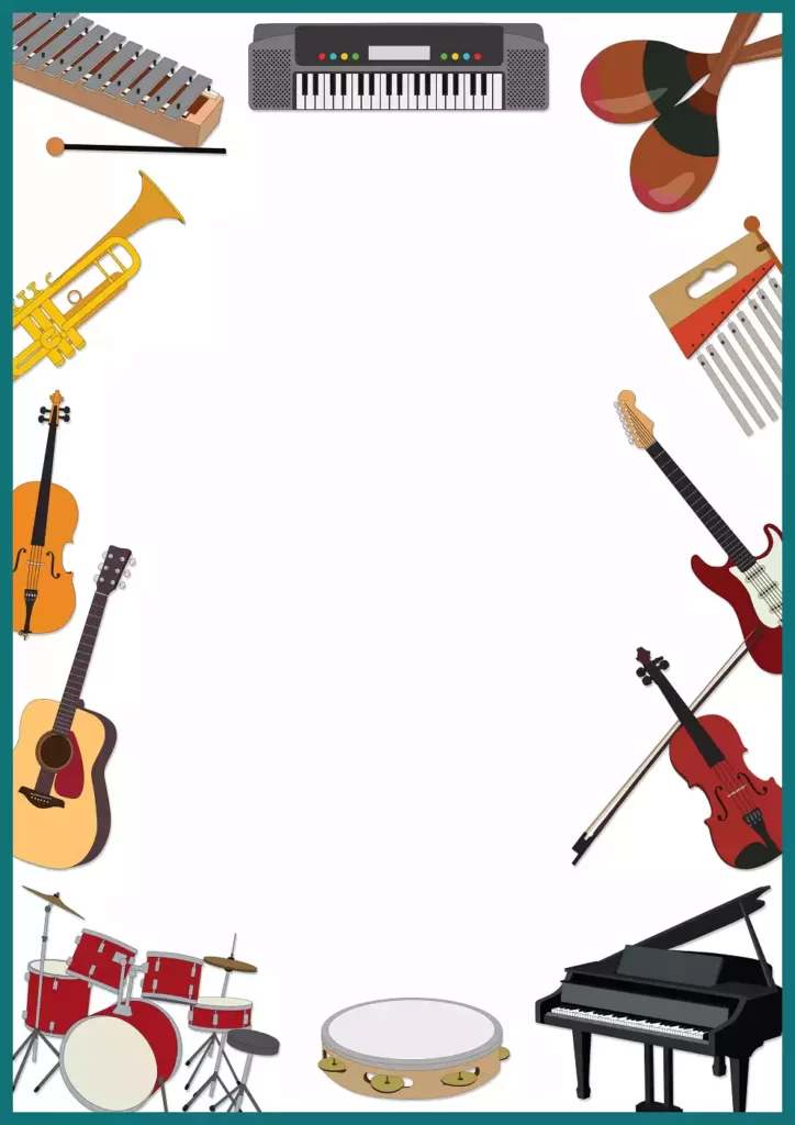 moldura infantil musica