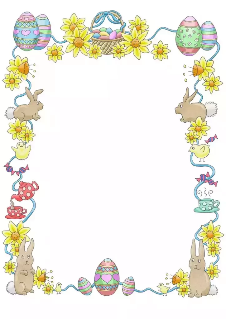 moldura infantil pascoa